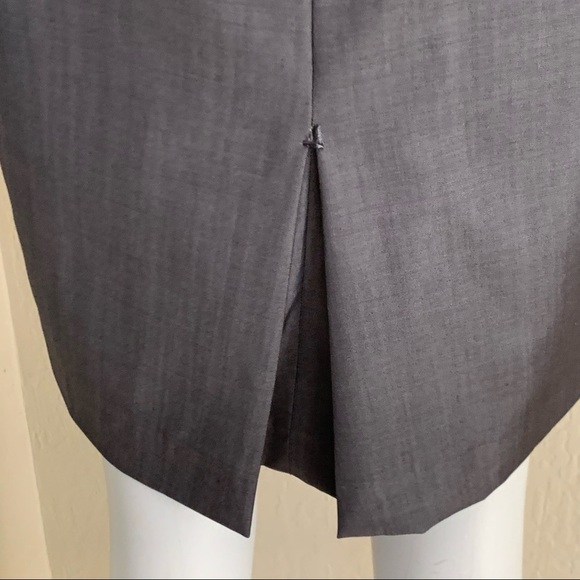 MARLOWE Made in Italy Wool Tailored Suiting Dress Round Neck Grey Short Sleeve - Picture 16 of 16